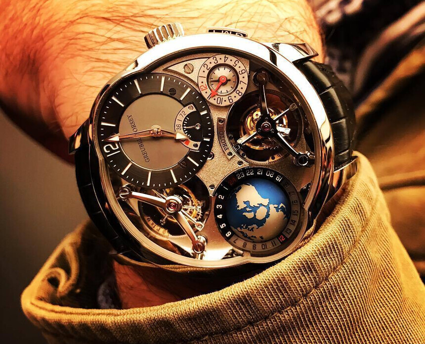 Hodinky Greubel Forsey s GMT a Tourbillonem.