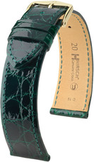 Zielony skórzany pasek Hirsch Genuine Croco L 18920840-1 (skóra krokodyla) Hirsch selection