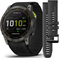 Garmin Enduro 2 Carbon Gray DLC Titanium / Black UltraFit Nylon Strap (+ zamienny pasek)