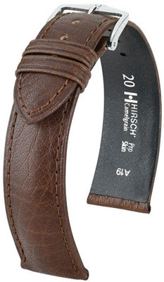 Brązowy skórzany pasek Hirsch Camelgrain L 01009015-2 (skóra cielęca)