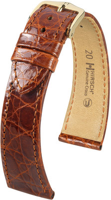 Brązowy skórzany pasek Hirsch Genuine L Croco 18920870-1 (skóra krokodyla)