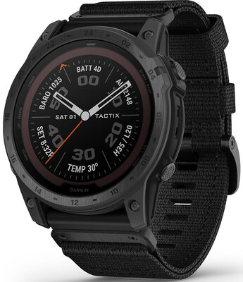 Garmin Tactix 7 PRO Solar Sapphire Black Nylon Band (+ zamienny pasek)