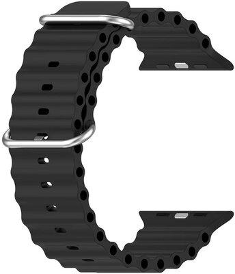 Pasek do Apple Watch, silikonowy, czarny (dla kopert 38/40/41 mm)