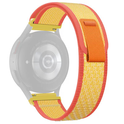 Pasek Quick Release 22 mm, nylon, pomarańczowy, rzep (Garmin Venu 3, Forerunner 265, Vívoactive 4 itp.)