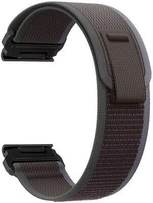 Pasek QuickFit 26 mm, nylon, czarno-zielony, rzep (Garmin Fenix 7X/6X/5X, Tactix itp.)