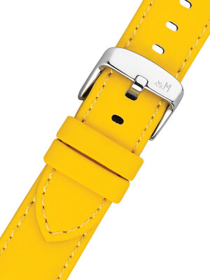 Skórzany pasek Morellato Capri 5761D82.098 M, żółty, materiał z recyklingu